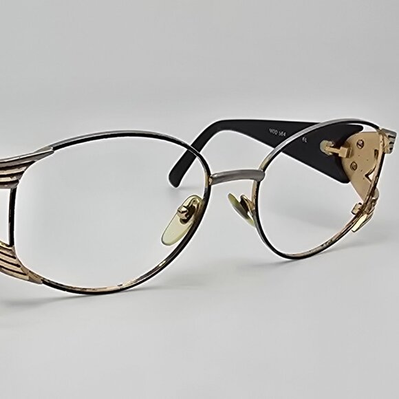 Versace Mod S64 Col 16L Gold Black Sunglasses Frame Italy 55-19-125 - Picture 7 of 14